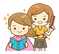 毛染めをする女性